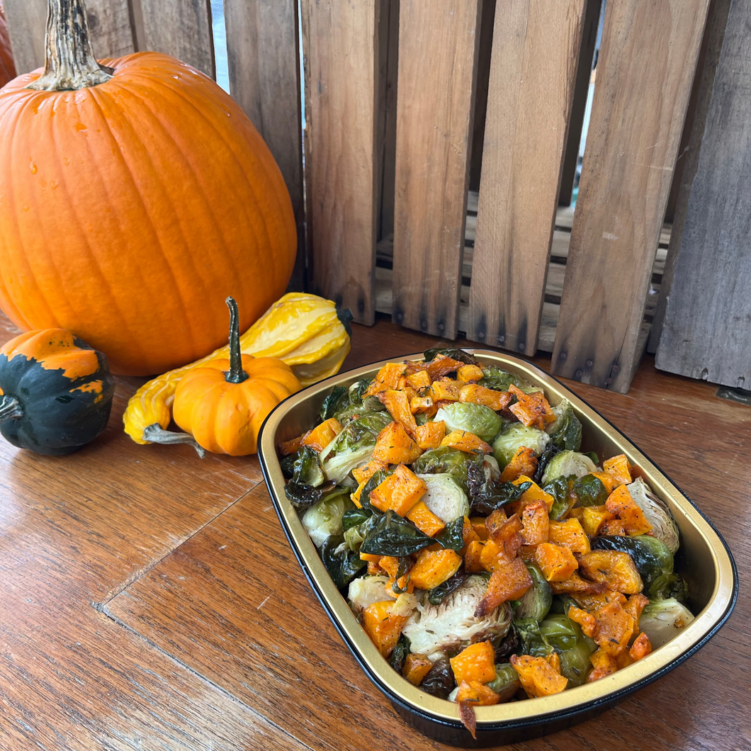 Roasted Brussels Sprouts & Butternut Squash
