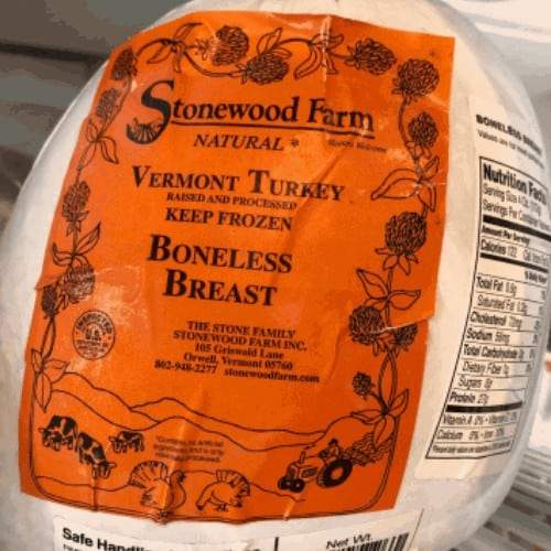 Frozen Stonewood Farm Boneless Turkey Breast